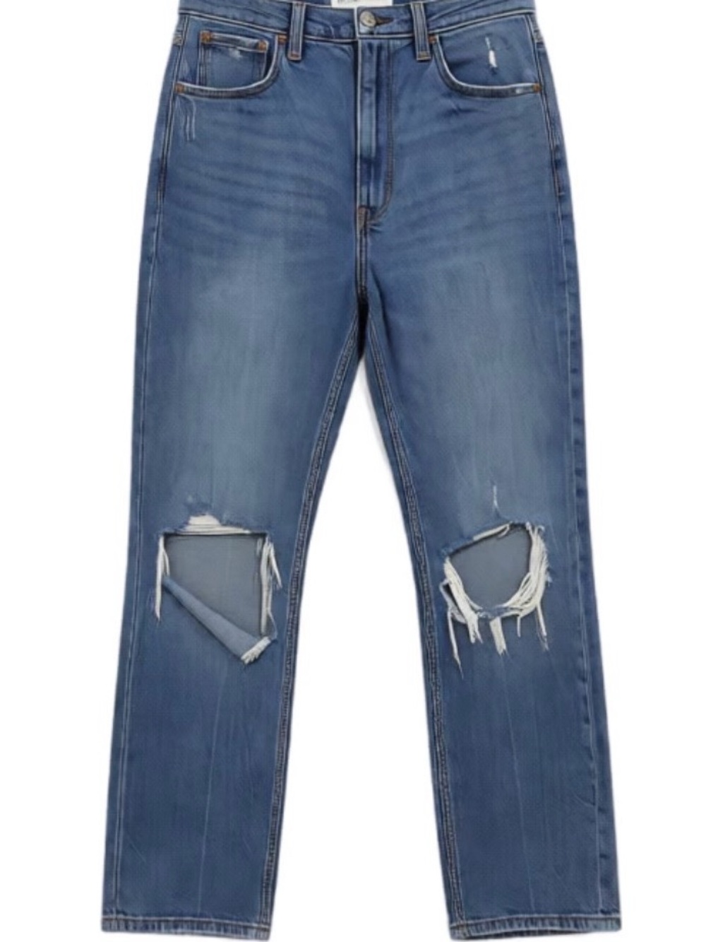 Abercrombie & Fitch Ultra High Rise Ankle Straight Distressed Jeans Size 27/4